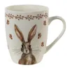 Clayre & Eef Hrnek 350 ml Béžovo-hnědý porcelánový králík Náhled obrázku produktu 1