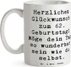Mr. & Mrs. Panda Kaffeebecher Spruch 62. Geburtstag - Weiß Produktbild-Vorschau 3