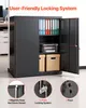 VEVOR Metallschrank Aufbewahrungsschrank 3 Ebenen, 106 cm Produktbild-Vorschau 6