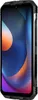 A side view of a black rugged smartphone with a colorful wallpaper on the screen. Produktbild-Vorschau