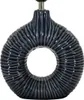Tischlampe Lampada 28.5 x 43 x 15 cm Keramik Metall Stoff Blau_Natur24 Voir les images du produit