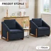 AIORBER Fauteuil, avec accoudoirs en bois, dossier Voir les images du produit 5