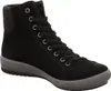 A single black high-top sneaker with a gray sole and gray fabric accent at the ankle, shown from a side-front angle against a white background. Anteprima dell’immagine prodotto