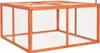 vidaXL Králíkárna 124x120x60 cm z masivního jedlového dřeva Náhled obrázku produktu 1