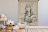 MuchoWow® Wandteppich Wandbehang Illustration der Mona Lisa Produktbild-Vorschau 4
