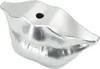 Mauro Ferretti Vase Mundlippe 23x8x12 cm silber Produktbild-Vorschau 3