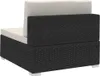 vidaXL 4-częściowa sofa ogrodowa z poduszkami z czarnego Podgląd zdjęcia produktu 9