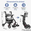 ELONEO 2in1 carrozzina rollator pieghevole e leggera con Anteprima dell’immagine prodotto 3