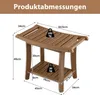 COSTWAY 60,5x34x48 cm Ławka prysznicowa łazienkowa, ławka z Podgląd zdjęcia produktu 3
