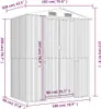 vidaXL Szopa narzędziowa Ciemnobrązowa 192x108x223 cm Stal Podgląd zdjęcia produktu 8