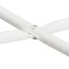 A close-up view of two white metal tubes joined together with a screw and nut. Produktbild-Vorschau