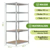 KRUMAD regál pro vysoké zatížení 180x90x40 cm 5 polic z MDF Náhled obrázku produktu 5