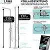Diagrams and text explaining features and installation of a shower system. Náhled obrázku produktu