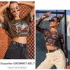 OKWISH Doppelloch Nietengürtel, Punk Gürtel Nietengürtel Produktbild-Vorschau 2