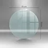 A round glass plate with dimensions indicated by measurement lines and text. Náhled obrázku produktu