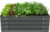 tectake Hochbeet verzinkter Stahl 80x60x30 cm 130 l Grau Produktbild-Vorschau 8