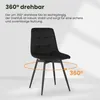 EUGAD Esszimmerstühle drehbar 4er Set, Wohnzimmerstuhl, für Produktbild-Vorschau 5