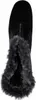 A top-down view of a black boot with faux fur trim. Náhľad obrázku produktu