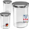 50x WELLGRO Einmachgläser 435ml – Schraubdeckel TO82 silber Produktbild-Vorschau 1
