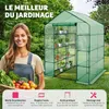 Serre de jardin souple 2,04 m² 143x143x195cm - vert Voir les images du produit 4