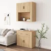 vidaXL Highboard Sonoma Dubové drevo Materiál Náhľad obrázku produktu 4
