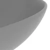 vidaXL Lavabo in Vetroceramica grigio chiaro rotondo Anteprima dell’immagine prodotto 5