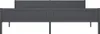 A dark gray wooden bed frame shown from the front against a white background. Anteprima dell’immagine prodotto