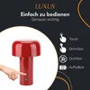 Luxe - Lampe à poser tactile - Luna - Rouge - H20 x Ø10 Voir les images du produit 2