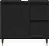 Eleganter Möbel Badezimmerschrank mit Tür Schwarz Produktbild-Vorschau 5