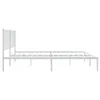 vidaXL Struttura letto con testiera in metallo bianco Anteprima dell’immagine prodotto 5