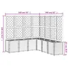 vidaXL Sadzarka z kratką Brązowa 160x160x140 cm PP Podgląd zdjęcia produktu 8