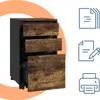 Relaxdays Rollcontainer, 3 Schubladen, Hängeregister, Produktbild-Vorschau 5