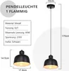 ZMH Pendelleuchte 1 flammig Schwarz Hängelampe Esstisch Produktbild-Vorschau 7
