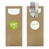 itenga 24x Bestecktasche braun+ Aufkleber Schön dass du da Produktbild-Vorschau 5
