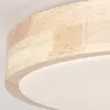 spritzwassergeschützte Holz LED Deckenlampe, Ø 34 cm, 3000K Produktbild-Vorschau 6