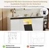 Merax Sideboard avec LED, commode brillante avec 3 armoires Voir les images du produit 4