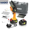 MASKO® Mini-Kettensäge mit Akku 8000mAh | Handkettensäge Produktbild-Vorschau 5