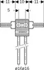 Geberit GE FlowFit Anschlussbox, Typ L, d 16 mm, mit Produktbild-Vorschau 3