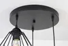 Close-up of a black ceiling plate for a pendant light fixture with wires and a light socket visible. Produktbild-Vorschau