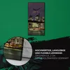 Wandkunst Leinwand Bild Uhr 30x60 Gemälde Stadt Gebäude Produktbild-Vorschau 5