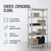 IvoQ Estantería – 180 x 90 x 40 cm – 5 baldas ajustables – Vista previa de la imagen del producto 2
