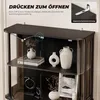 Vrijstaande glazen vitrine met gebogen glazen deur, 4 Productafbeelding-voorbeeld 4