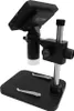 A digital microscope with a screen and stand is shown against a white background. Produktbild-Vorschau