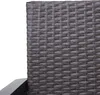 A close-up view of the woven texture of a gray-melange poly-rattan bench. Náhľad obrázku produktu