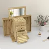 Pudełko na biżuterię z lusterkiem, drewniane pudełko na Podgląd zdjęcia produktu 4
