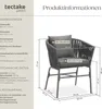 tectake® Stuhlset Valeiras im Rope-Design, dicke Polster, Produktbild-Vorschau 5