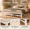 Łóżko z drewna 140x200 z materacem, rama łóżka, paletowe Podgląd zdjęcia produktu 15