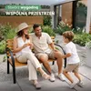Ławka ogrodowa DALIA z lakierowanego drewna stalowe nogi Podgląd zdjęcia produktu 7