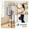VOUNOT® Wäscheständer Turm 4 Ebenen Turmwäscheständer Produktbild-Vorschau 4