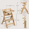 NUKIDO höhenverstellbarer Hochstuhl Babystuhl aus Holz Produktbild-Vorschau 7